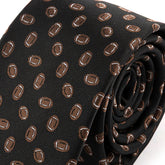 Black American Football Pattern Tie 6.5cm